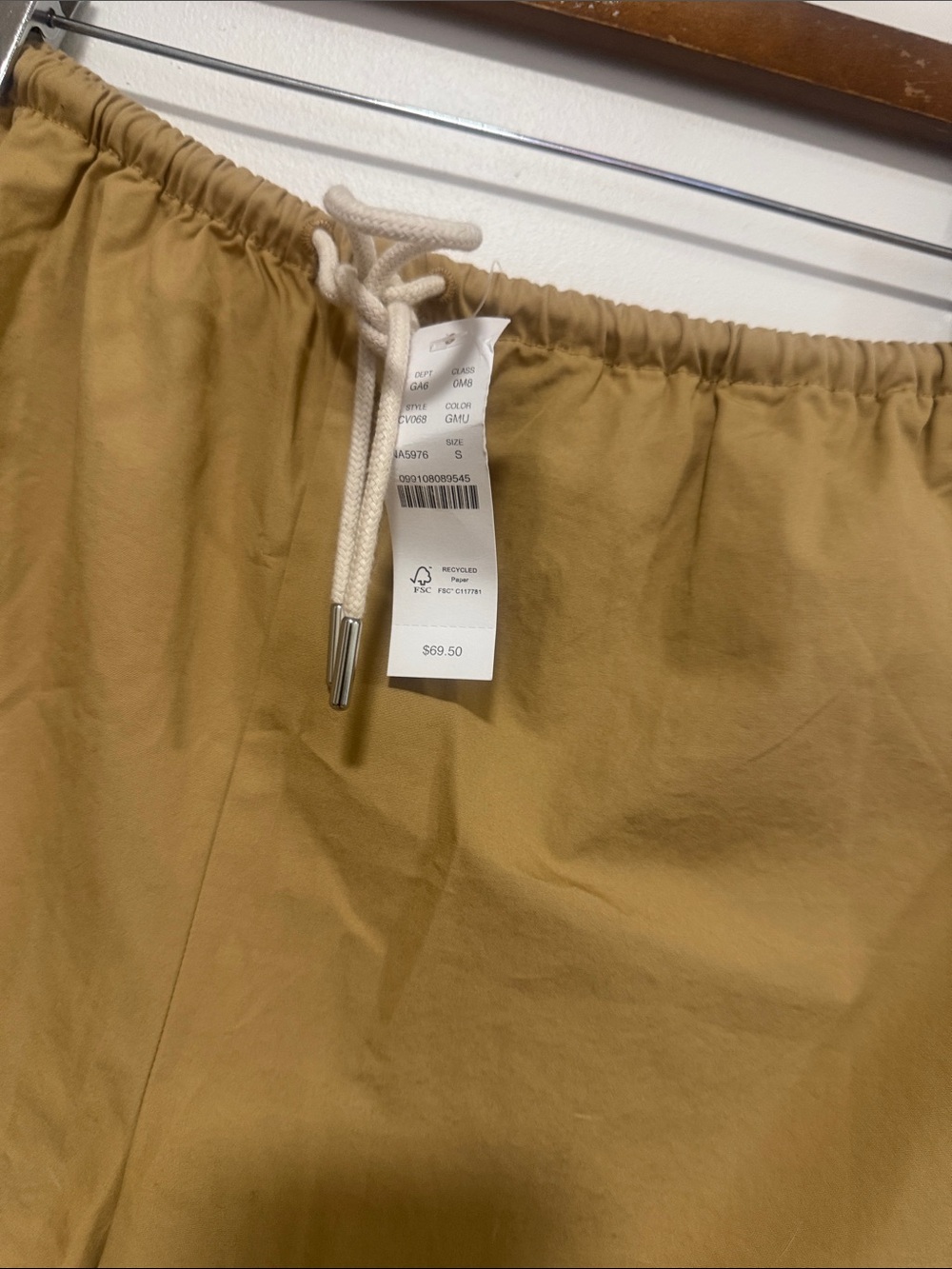 Cruise drawstring short in cotton poplin - Picture 6 of 6